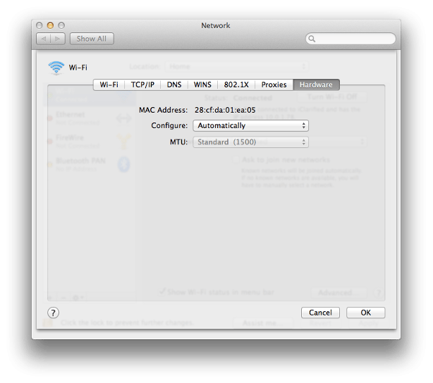 How to find a MAC address?&nbsp;(mac)